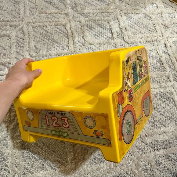 Sesame Street Other - Vintage Sesame Street School Bus Yellow Booster Seat | Cookie Monster | Big Bird